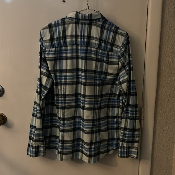 Vineyard Vines Women’s Blue Plaid Button Down Shirt 12  Preppy Classic Winter - Picture 4 of 8